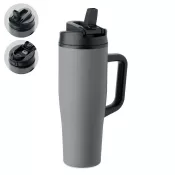 Kubek termiczny ze stali z recyklingu 900 ml ATLANTA Szary