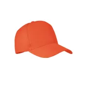 Czapka z daszkiem 5-panelowa RPET 210 g/m² SENGA Pomaranczowy