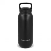 czarny - Termiczna butelka uniwersalna Waterdrop z ustnikiem 600 ml