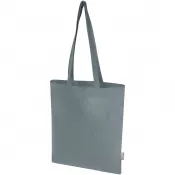 Szary - Madras Blend torba na zakupy z bawełny z recyklingu z certyfikatem GRS o gramaturze 140 g/m² i pojemności 7l