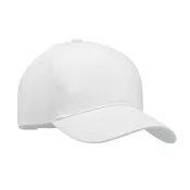 Czapka z daszkiem 5-panelowa 260 g/m² LONG BEACH SINGA Bialy