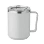 Kubek dwuścienny z przesuwaną pokrywką 400 ml COCOA Szary