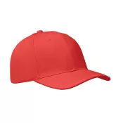 Czapka z daszkiem 6-panelowa 260 g/m² BUFFALO Czerwony