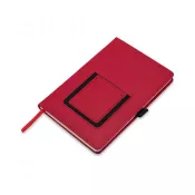 czerwony - Notes z kieszonką na telefon Eibar