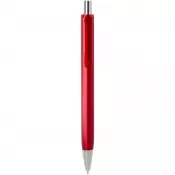 Czerwony - Feld długopis z certyfikatem RCS z recyklingu z metalicznym wykończeniem (czarny tusz)