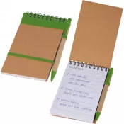 zielony - Notatnik z długopisem