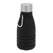 czarny - Składana butelka do picia 550 ml BIG GETS SMALL
