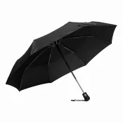 czarny - Automatyczny, wiatroodporny, kieszonkowy parasol BORA