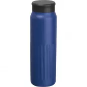 granatowy - Stalowa butelka termincza 700 ml TAZIO