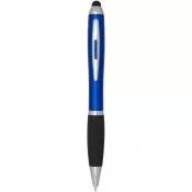 Błękit królewski - Nash długopis kulkowy z tworzyw sztucznych pochodzących z recyklingu z certyfikatem RCS, z rysikiem, z kolorowym korpusem i c