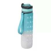 Butelka sportowa RPET 1000 ml ze słomką ACTIVATE Baby Blue