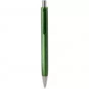 Zielony - Feld długopis z certyfikatem RCS z recyklingu z metalicznym wykończeniem (czarny tusz)