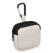 beżowy - Nylonowe etui na słuchawki 6,5 x 6 cm