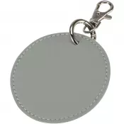 Szary - Resi Plus brelok z okrągłą zawieszką z recyklingowanego materiału z certyfikatem GRS 