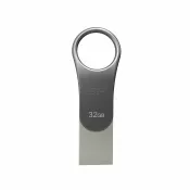 szary - Pendrive z wejściem USB typu C Mobile C80, 64GB 3.2 Silicon Power