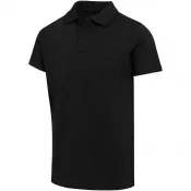 Czarny - Graphite organiczna koszulka polo unisex o gramaturze 180 g/m², z krótkim rękawem i certyfikatem OCS