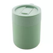 limonkowy - Ceramiczny kubek podróżny pokryty silikonem Liberica 300 ml