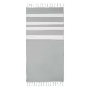 Ręcznik hammam z recyklingu 75x150 cm 140 g/m² AGOURA Kamienny Szary