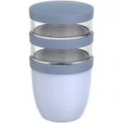 Niebieski - Mepal Ellipse 3-częściowy izolowany pojemnik na lunch o pojemności 500 ml + 2 x 200 ml