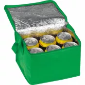 zielony - Torba termiczna non woven na 6 puszek 330 ml LUDMILA