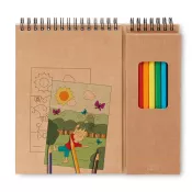 Blok do kolorowania z 8 kredkami COLOPAD