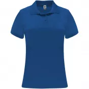 Błękit królewski - Damska sportowa koszulka polo z poliestru 150 g/m² ROLY MONZHA WOMAN 0410
