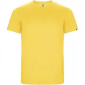 Żółty - Imola sportowa koszulka dziecięca z krótkim rękawem
