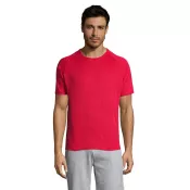 Koszulka sportowa męska raglan 140 g/m² Sol's SPORTY Czerwony