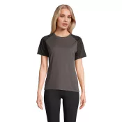 Koszulka sportowa damska Sol's VORTEX WOMEN Black/Charcoal Grey