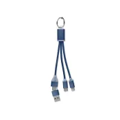 Kabel do ładowania 4 w 1 z brelokiem BLUE Francuski Granat