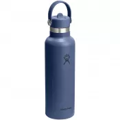 Średnioniebieski - Butelka na wodę Hydro Flask Standard Mouth, pojemność 621 ml, izolowana, ze stali nierdzewnej