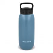 niebieskoszary - Termiczna butelka uniwersalna Waterdrop z ustnikiem 600 ml