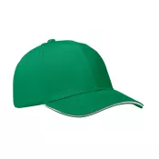 Czapka z daszkiem 6-panelowa 260 g/m² BUFFALO Zielony Preriowy/Biały