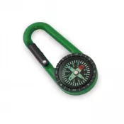 zielony - Kompas z karabińczykiem