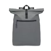 Plecak rolltop na laptop 15" z poliestru 600D IREA Kamienny Szary