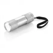 srebrny - Latarka 9 LED Quattro