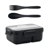 Lunchbox dwupoziomowy ze sztućcami 1000 ml MAKAN