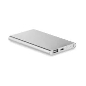 Powerbank płaski aluminiowy 4000 mAh POWERFLAT Srebrny Mat