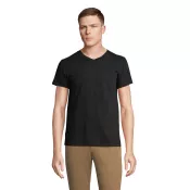 Koszulka unisex z dekoltem w serek Sol's REGENT V Deep Black