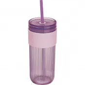 black - Kubek akrylowy ze słomką 660 ml SOLEDAD