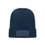Czapka zimowa unisex z dzianiny RPET CAPNIT Francuski Granat