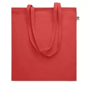 Torba na zakupy z bawełny organicznej 180 g/m² ONEL Czerwony