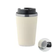 Kubek dwuścienny z powłoką ceramiczną 350 ml BLERM Bezowy