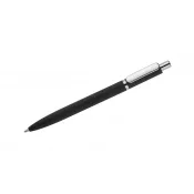 czarny - Długopis metalowy z powłoką typu soft touch ELMO