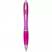 Różowy - Nash długopis kulkowy z tworzyw sztucznych pochodzących z recyklingu z certyfikatem RCS, z kolorowym korpusem i uchwytem (cza