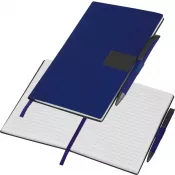 granatowy - Notes A5 w linie z długopisem MERSIN