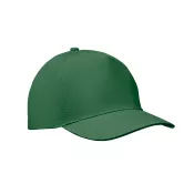 Czapka z daszkiem 5-panelowa z bawełny 180 g/m² SUNNY Ciemnozielony