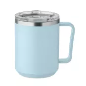 Kubek dwuścienny z przesuwaną pokrywką 400 ml COCOA Baby Blue
