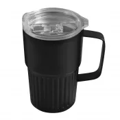 czarny - Próżniowy kubek 450 ml WAVE HOLD