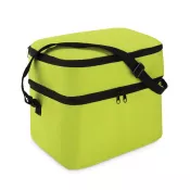 Torba termiczna z 2 przegrodami z poliestru 600D CASEY Limonka
